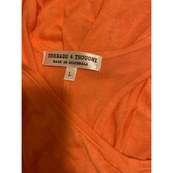 Thread 4 Thoughts Orange Racer Back Top Size Large - Picture 3 of 9
